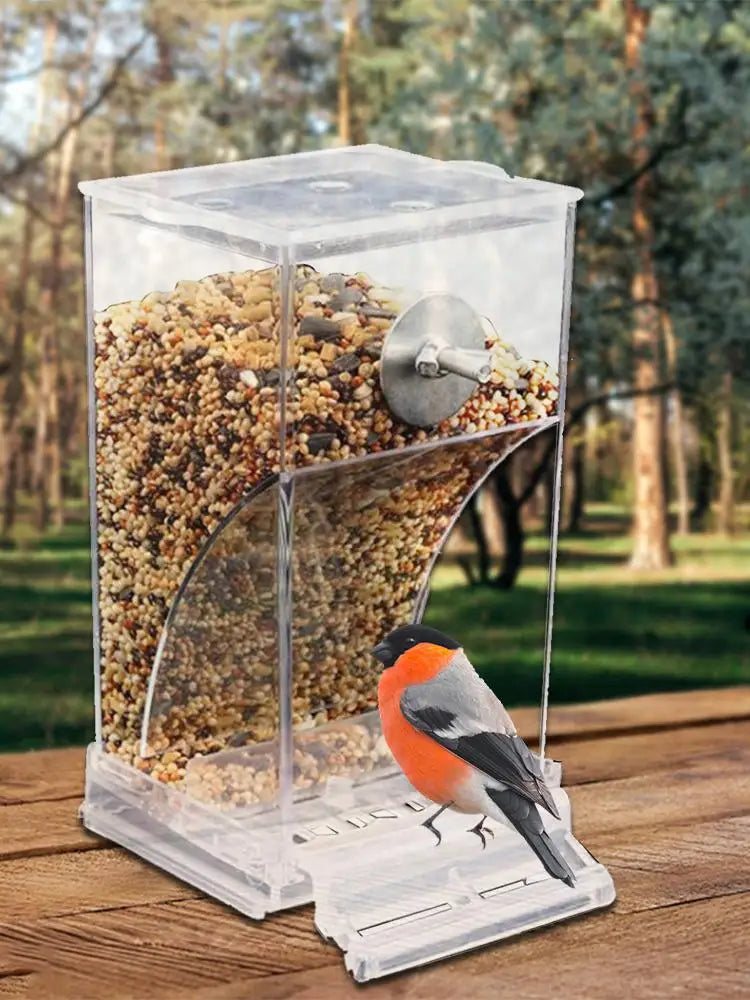 Bird Feeders Parakeet Feeders For Bird Cage Automatic Parrot Feeder Drinker Clear Acrylic Splash-Proof Bird Feeder