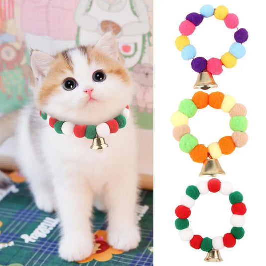 Cat Bell Collar Soft Kitten Collar Bell Fashion Pet Necklace Collar Pet Supplies For Birthday New Year Christmas Thanksgivi M6T0