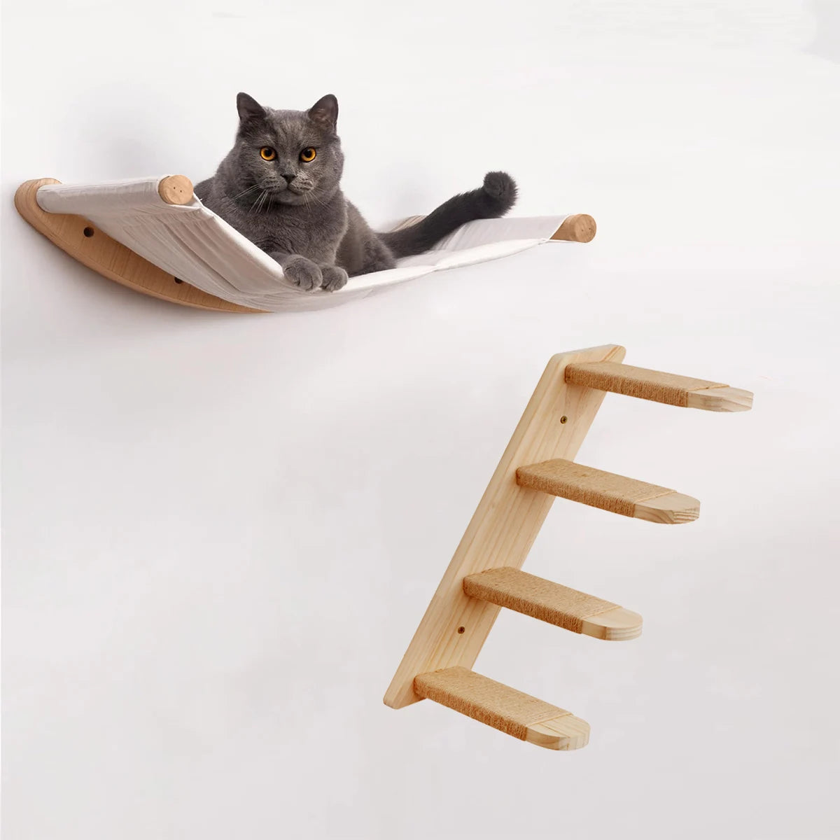 Cat Climbing Shelves Wall Mounted  For Cats Hammock With Tassels 2025 New Detachable Hand Woven for Kitten and Cat Sleep & Climb