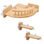 Wall Mounted Cat Climbing Wood Shelves Cat Bridge and Cat Hammock or Platform with Pedals for Kitten Perch and Rest