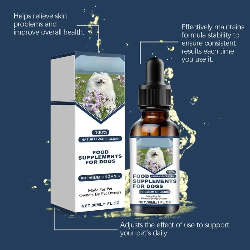 Dog Support Supplements 30ml Dog Immune Support Drops Nutrition Supplement For Dogs Natural Supplement Pet Supplies