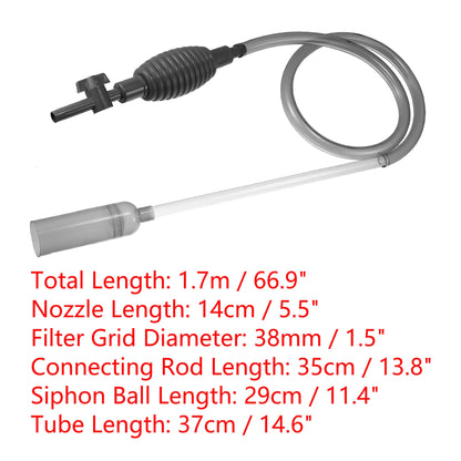 UXCELL Aquarium Water Change Kit Fish Tank Siphon Long Hose Parts Vacuum Cleaner Water Pump Gravel Filter Tools Accessories Set