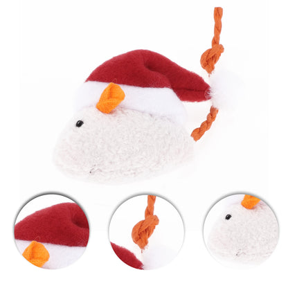 UXCELL 1 Pc Portable Cat Play Mouse Chew Toy Cat Dolls for Outdoor Plaything Christmas Gift Toys Plaything for Kitten Puppy