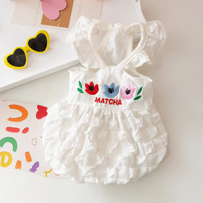 Summer Dog Dress Luxury Dog Clothes Pet Dog Apparel Bow Puppy Mesh Skirt Chihuahua Bichon Clothing Kitten Lace Dog Cooling Vest