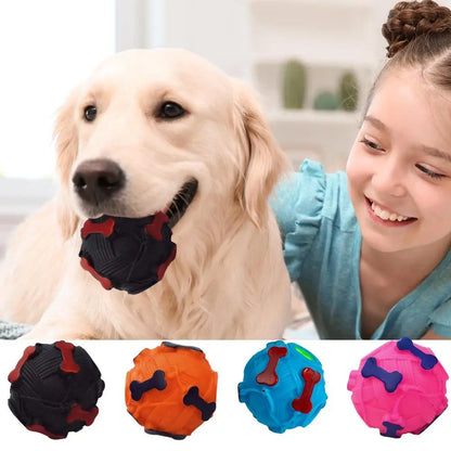 Treat Dispenser Toys For Dogs Interactive Puppy Squeaky Treat Dispenser Ball Dog Teeth-Grinding Toy Puppy Puzzle Slow Feeder