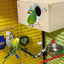 Parakeet Nest Box Wood Parrot Nesting Breeding House Nesting Boxes for Birds with Perch Stand Bird Cage Mating Box for Budgie