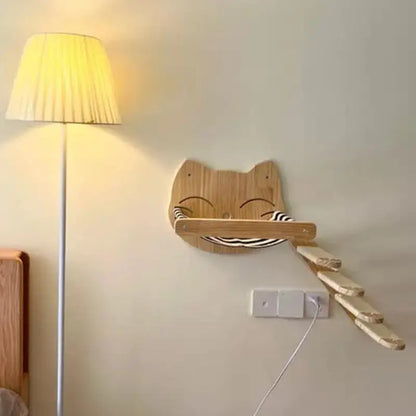 2Pc Wall Mounted Cat Climbing Set Hammock and Steps Four Layers Hemp Rope Wall Pet Furniture Supplies Cat Accessories