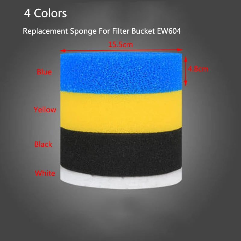 Biochemical Aquarium Cotton Sponge For Filter Bucket 602/603 Fish Tank Filtration Foam Blue Spongs Aquarium Accessories 3Pcs