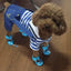 Anchor Navy Costume Dog Jumpsuit for Small Dogs, Puppy Stripe Shirt with Pants Overalls Seaman Outfits Autumn Chihuahua Clothes