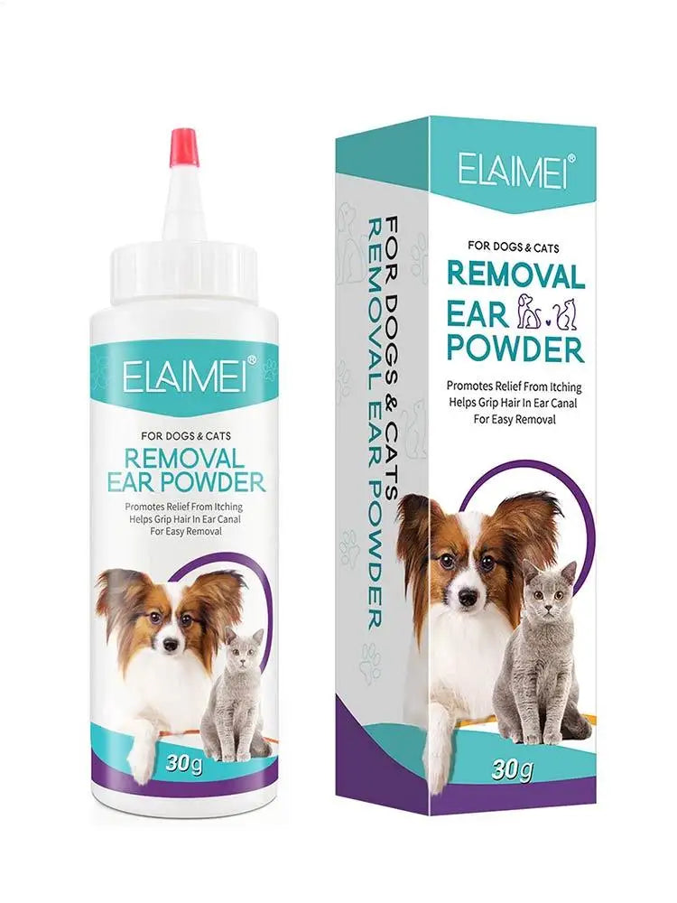 Dog Ear Powder Pet Ear Powder Painless Hair Removal Ear Cleaner Pet Health Care Pet Accessories For Dogs Easy to Remove Ear Hair