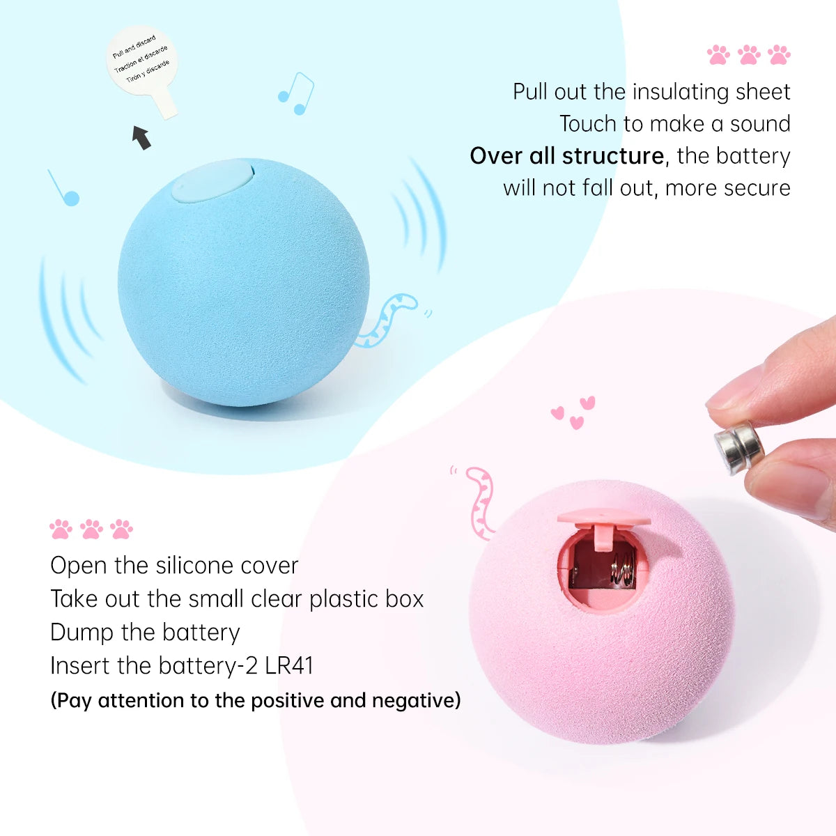 EW Gravitational Barking Ball Teaser Cat Stick Mint Ball Toy EW Gravitational Barking Ball Teaser Cat Stick Mint Ball Toy