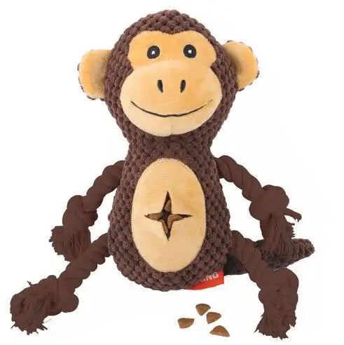 Dog Plush Toy Products Bite-resistant Plush Stuffed With Squeaky Tibetan Food Interactive Pet Dog Toy Skunk Fleece Squeak Toys