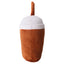 Dog Plush Toy Dog Beverage Coffee Series Plush Filled Coffee Cup Pet Toys Squeak Puppy Toys Fleece Squeak Toys