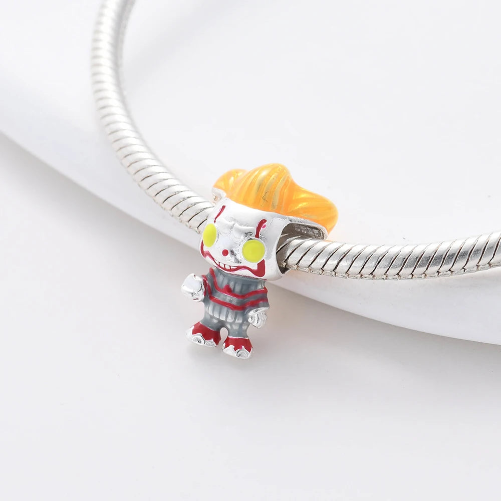 New 925 Silvering Disney Cute Bird Tiger Duck Dog Rabbit Salamander Charm Bead fit Original Bracelet Trinket DIY Women Jewelry