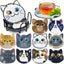 10pcs Diamond Painting Coasters Set, DIY Cartoon Cat Pattern Round Coasters 10x10cm/3.93x3.93in