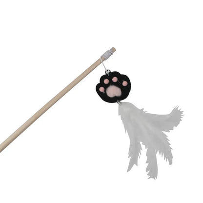 Cat Toy Cat Teaser Sticks Cat Toys Cat Claws Cat Sticks Wooden Poles Feathers Bells Cats Hi Interactive Pet Products.