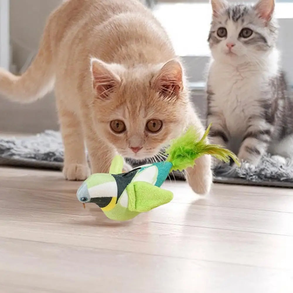 Cat Sound Bird Toy Interactive kitten Toy Bird With Sounds Real Birds Interactive Cat Toys For Indoors Realistic Toys For Cats