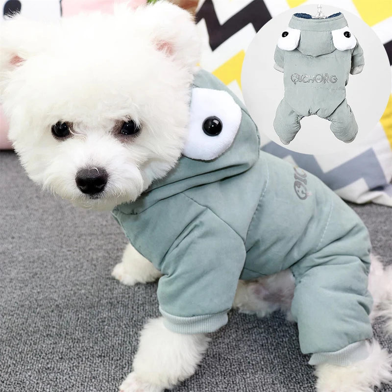 Cute Chihuahua Dog Jumpsuit Winter Warm Pet Costume Clothes for Small Dogs Pinscher Maltese Overalls Pajamas disfraz de perro