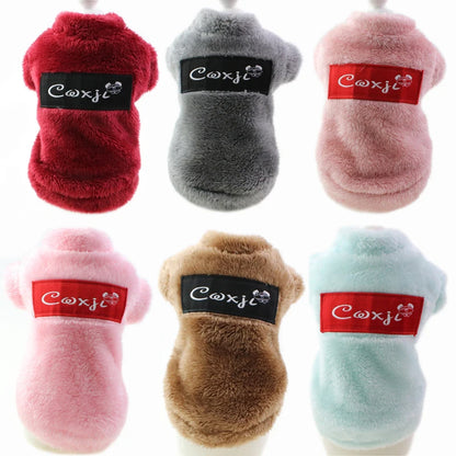 Winter Dog Sweater for Small Dogs Soft Thermal Fur Chihuahua Yorkie Puppy Pullover Coat Luxury Designer Dog Clothes Pet Apparel