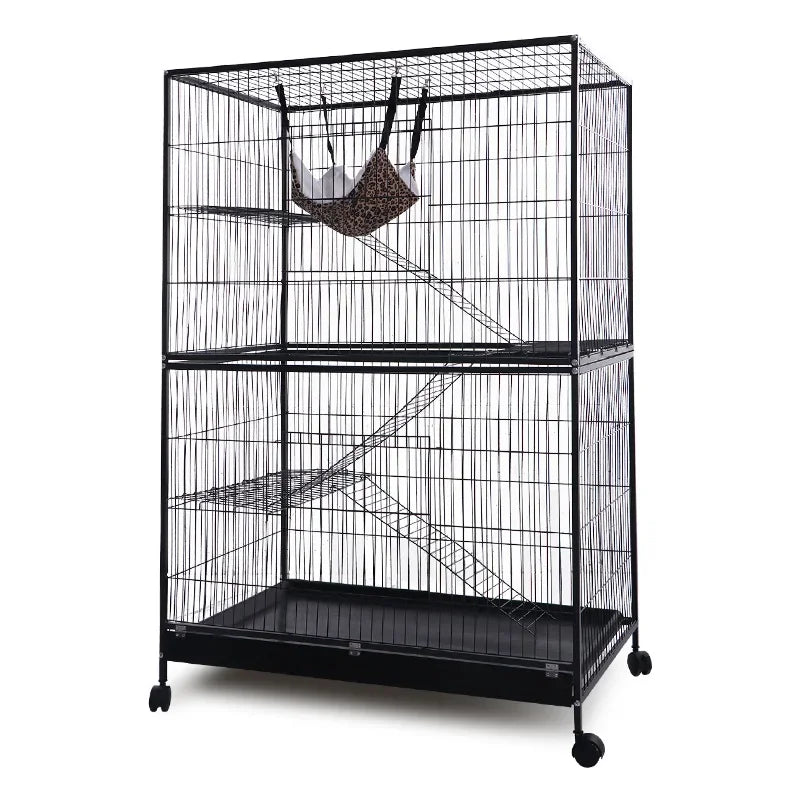 Large Model 4-Level Ladder and Platform Metal Indoor Ferret Cage Cat Cage Hamster Cage