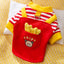 Red Stripe French Fries Dog Hoodies Autumn Winter Dog Clothes for Small Medium Dogs,Puppy Cat Costume Chiwawa Pet Pullover Coat
