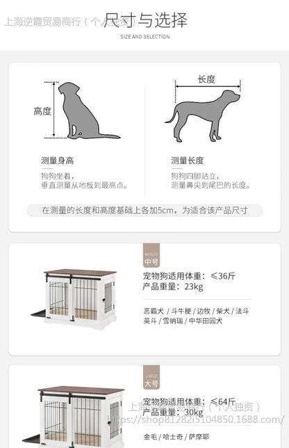 Unipaws sliding door cage high-end furniture wind pet cage medium and large dog house