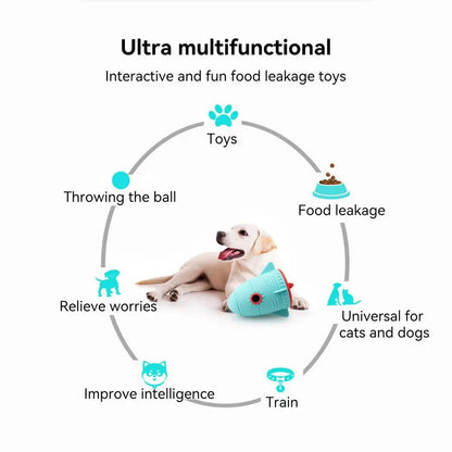 Treat Dispensing Dog Toy Dogs Puzzles Feeder Puppy Slow Feeding Interactive Toys Pet Chewing Teeth Cleaning Toys Food Leaking