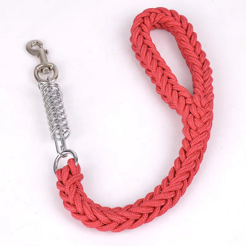 Durable Nylon Dog Leash Heavy Duty Spring Traffic Control Training Short Leashes for Medium Large Dogs Pitbull Pet Accessories