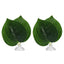 UXCELL 2/4 Pcs Aquarium Artificial Plastic Plants Betta Fish Leaf Pad with Suction Cup Betta Bed Leaf Hammock Resting Hide Decor