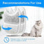 8 Pack Filters + Sponges Replacement Pet Water Fountain Filter for 4L Wilreless Stainless Steel Cat Drinking Water Dispenser
