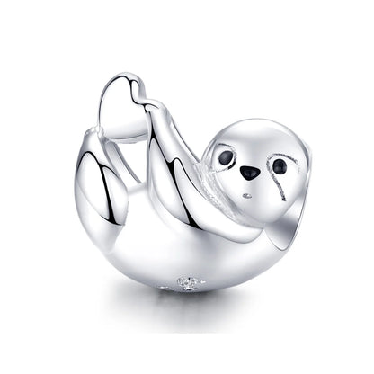 WOSTU 925 Sterling Silver Animal Charms Giraffe Zebra Unicorn Beads for Women Fit Original Bracelets Necklace DIY Jewelry Making