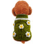 Luxury Designer Warm Winter Clothes for Pets Wool Knitting Floral New Year York Dog Sweaters Sphinx Cat Christmas Puppy Clothing