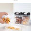 7pcs/set Food Storage Containers Plastic with Lids Kitchen Storage for Rice Sugar Flour Pasta Cereal Storage Containers
