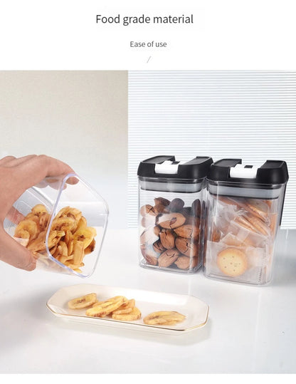 7pcs/set Food Storage Containers Plastic with Lids Kitchen Storage for Rice Sugar Flour Pasta Cereal Storage Containers