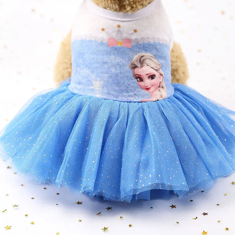 10PCS Pets Accessaries Dogs Cats Princess Flower Lace Dress For Pet Wedding Party Spring Summer small Teddy girl ropa para perro