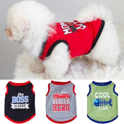 Lovely Cotton Pet Vest for Small Dogs Summer Puppy Dog Cat Clothes Pomeranian Poodle Chihuahua Shirts mascotas Clothing Apparels