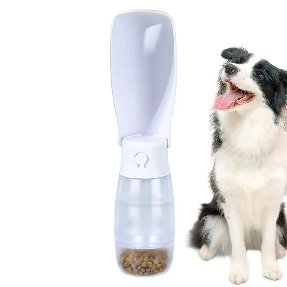 Dog Travel Water Bottle Puppy Water Bowl with Food Container Water Dispenser Foldable Pet Water Bottle Dog Water Bowl Portable