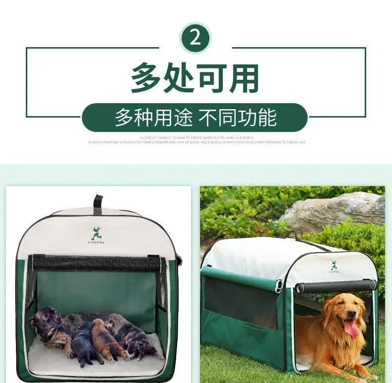 Kennel winter warm winter dog house closed dog house indoor foldable pet car tent dog cage