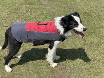 Warm Fleece Collar Dog Coat Jacket Double-Sided Winter Dog Coat Waterproof Puppy Clothing For Small Medium & Large Dogs Supplies