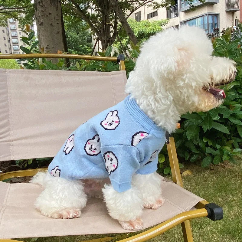 Winter Dog Sweater Pet Dog Clothes for Small Dogs Solid Letter Knitted Coat Puppy Costume Chihuahua French Bulldog Cat Sweaters