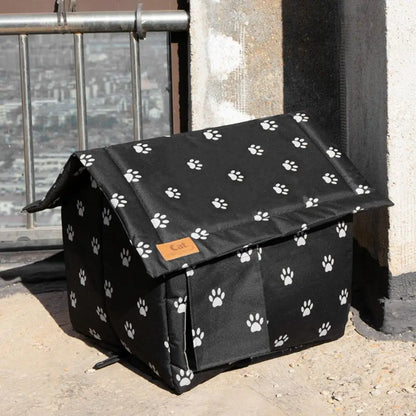Waterproof Cat House Weatherproof Pet House For Small Dogs Cats Pet Bed Nest With Inner Pad Portable Outdoor Cat Accessories