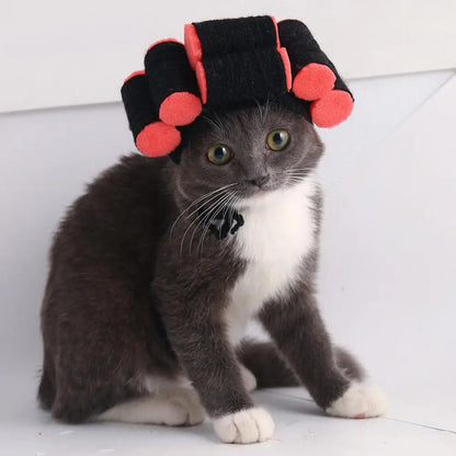 Cute Creative Pet Headdress Halloween Atmosphere Sense Wig Funny Pet Hat Pet Fashion Fun Curly Hair Photo Styling Headband Pet T