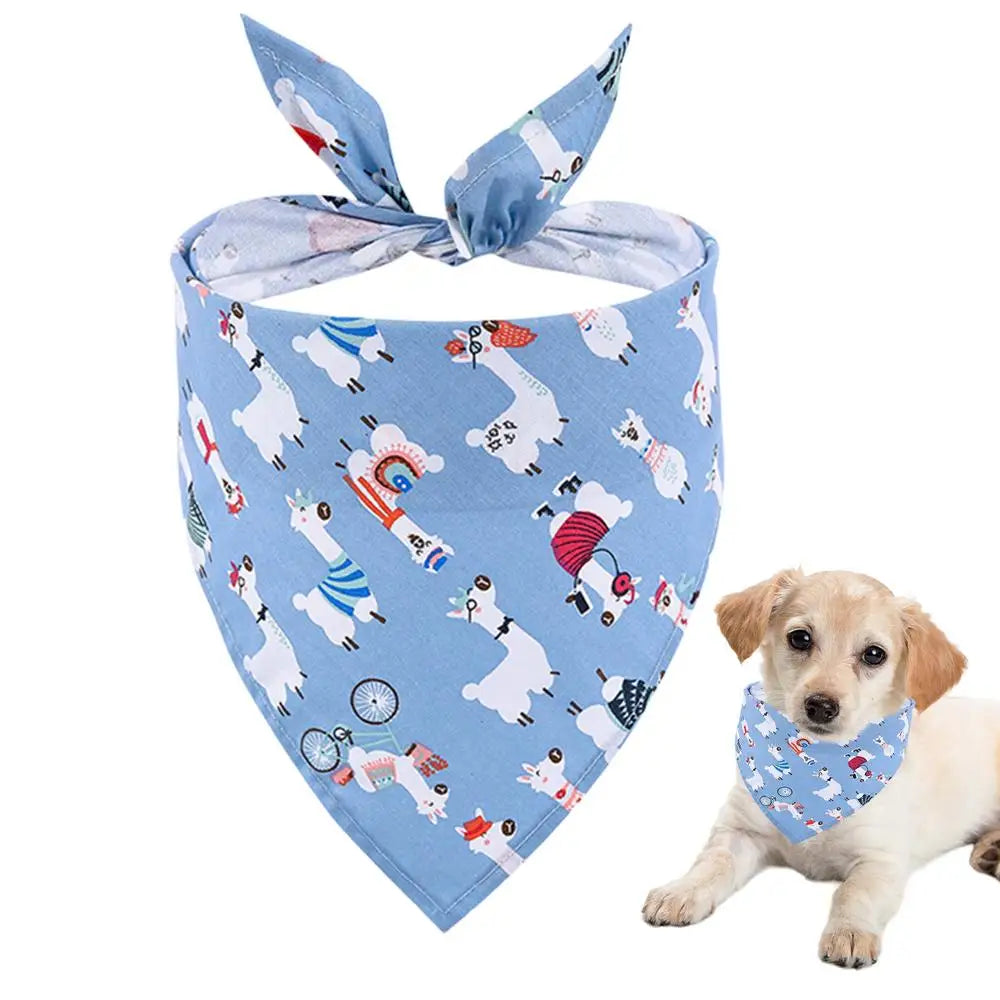 Fruit Dog Bandana Triangle Scarfs Bibs with Cute Fruit Pattern Cartoon Dog Triangle Bib Fruit Print Pet Neckerchief for Pet Dog
