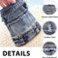 Sphinx Cat Clothes for Small Medium Large Cats, Dark Washed Cat Jeans Jacket Spring Autumn Denim Coat Cat Costume Pet Apparel