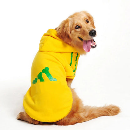 Autumn Winter Dog Clothes Adidog Dog Hoodies for Medium Large & Extra Large Dogs, Pet Fleece Lined Sweatshirt Coat Sport Apparel
