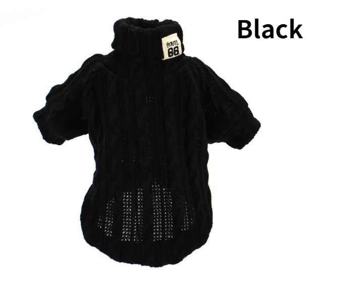 Pet Turtleneck Knitted Sweater Autumn Winter Warm Pet Puppy Dog Clothes for Small Dogs French Bulldog Dog Costume