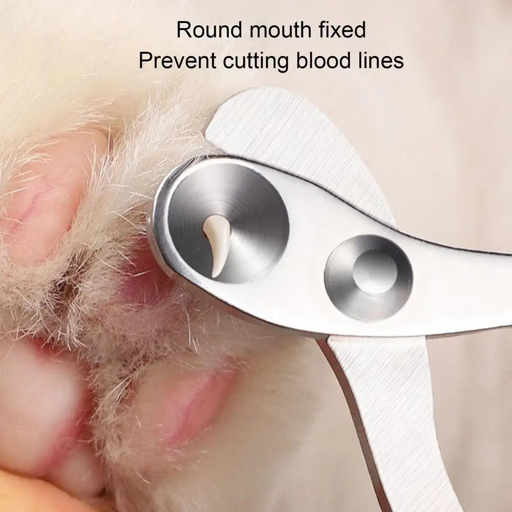 Cat Nail Trimmer Pet Nail Clippers For Small Animals Sharp & Safe Stainless-Steel Circular Cut Hole Design Grooming Tool For