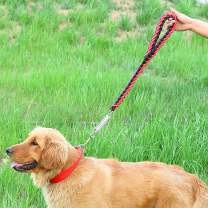Durable Nylon Dog Leash Heavy Duty Spring Traffic Control Training Short Leashes for Medium Large Dogs Pitbull Pet Accessories