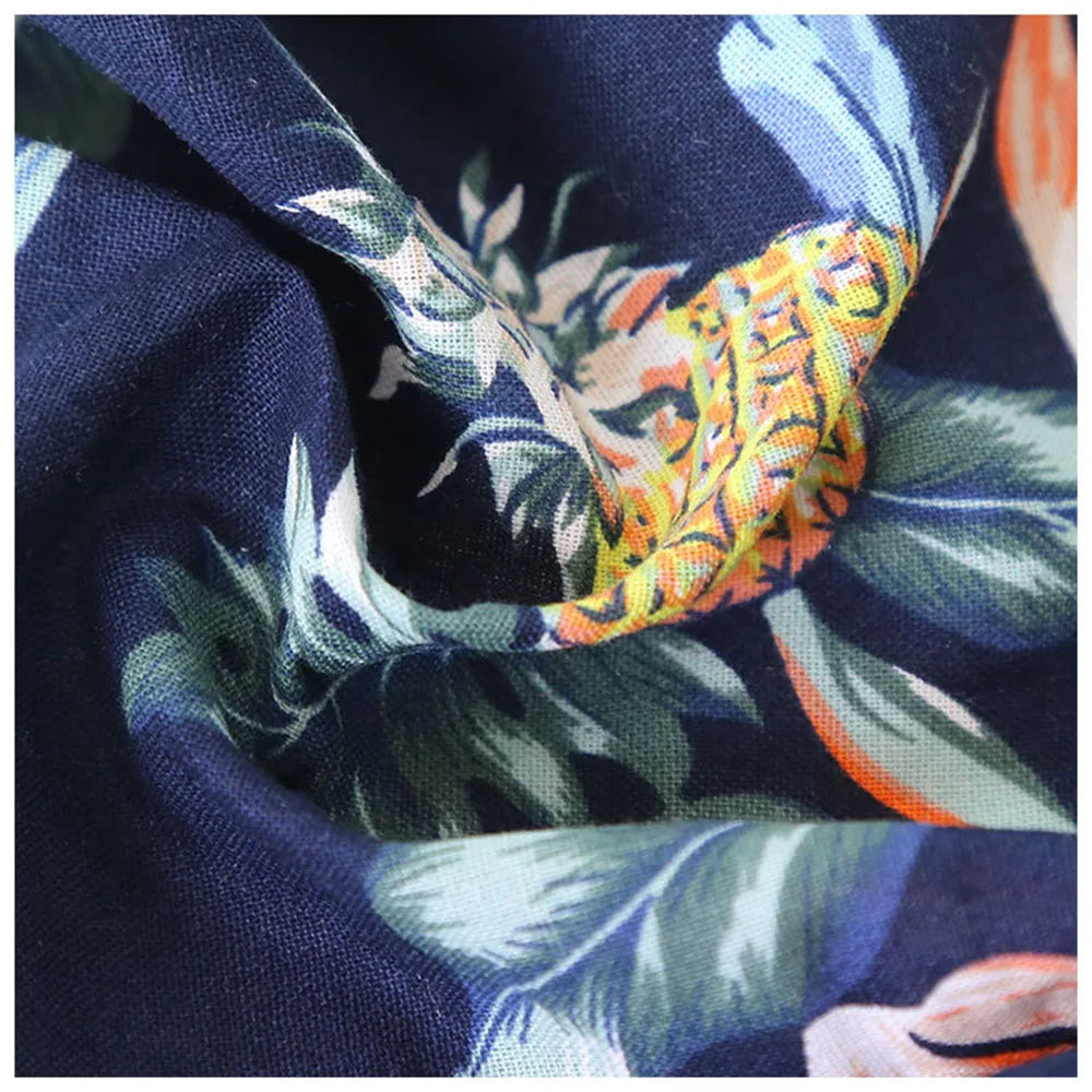 Summer Dog Shirt Hawaiian Beach Pet Clothing Coconut Tree Flower Print Puppy T-Shirt for Small Dogs Cats Vest Camp Shirt for Pug