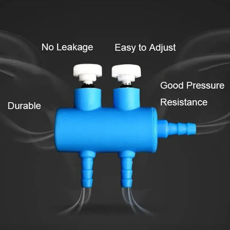 Aquarium Air Splitter Valve Fish Tank Air Pump Flow Splitter Distributor Pump Valve Tap Lever Control Switch Valves Accessories